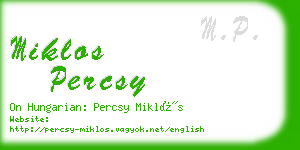 miklos percsy business card